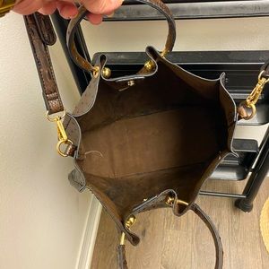 Brown Alligator style Cato Purse